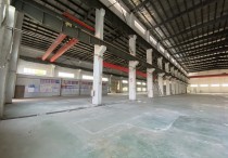 珠海金湾8829方砖墙钢结构厂房 19米高带行车出租
